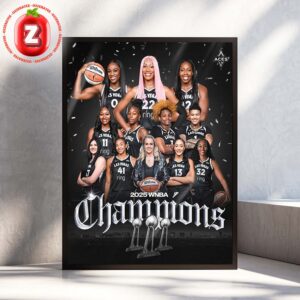 Las Vegas Aces 2025 WNBA Champions Basketball Finals Triple Trophy Celebration Home Decor Poster Canvas