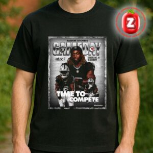 Las Vegas Raiders vs Kansas City Chiefs NFL Week 7 Matchup Poster On October 19 2025 Time To Compete Artwork Unisex T-Shirt