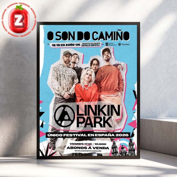 Linkin Park Festival Poster At O Son Do Camiño In Santiago De Compostela On June 18 To 20 2026 Spain Exclusive Artwork Home Decor Poster Canvas