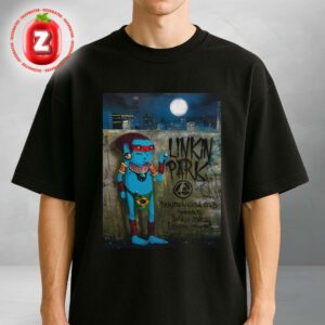Linkin Park From Zero Tour Poster At Estadio Morumbi In Sao Paulo SP On November 8 2025 From Zero World Tour Graffiti Artwork Unisex T-Shirt Linkin Park From Zero Tour Poster At Estadio Morumbi In Sao Paulo SP On November 8 2025 From Zero World Tour Graffiti Artwork Unisex T-Shirt