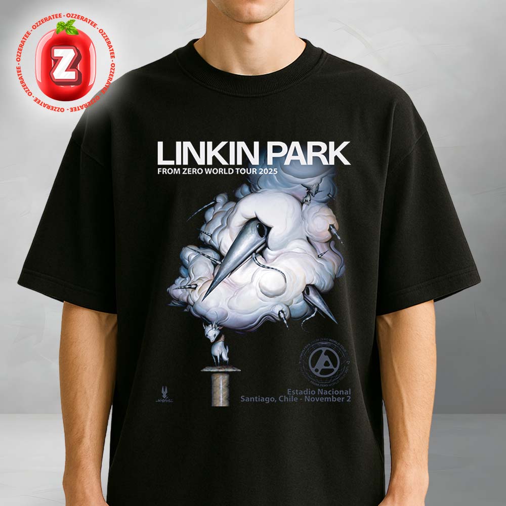Linkin Park From Zero Tour Poster At Estadio Nacional In Santiago SA On November 2 2025 From Zero World Tour Unisex T-Shirt Linkin Park From Zero Tour Poster At Estadio Nacional In Santiago SA On November 2 2025 From Zero World Tour Unisex T-Shirt