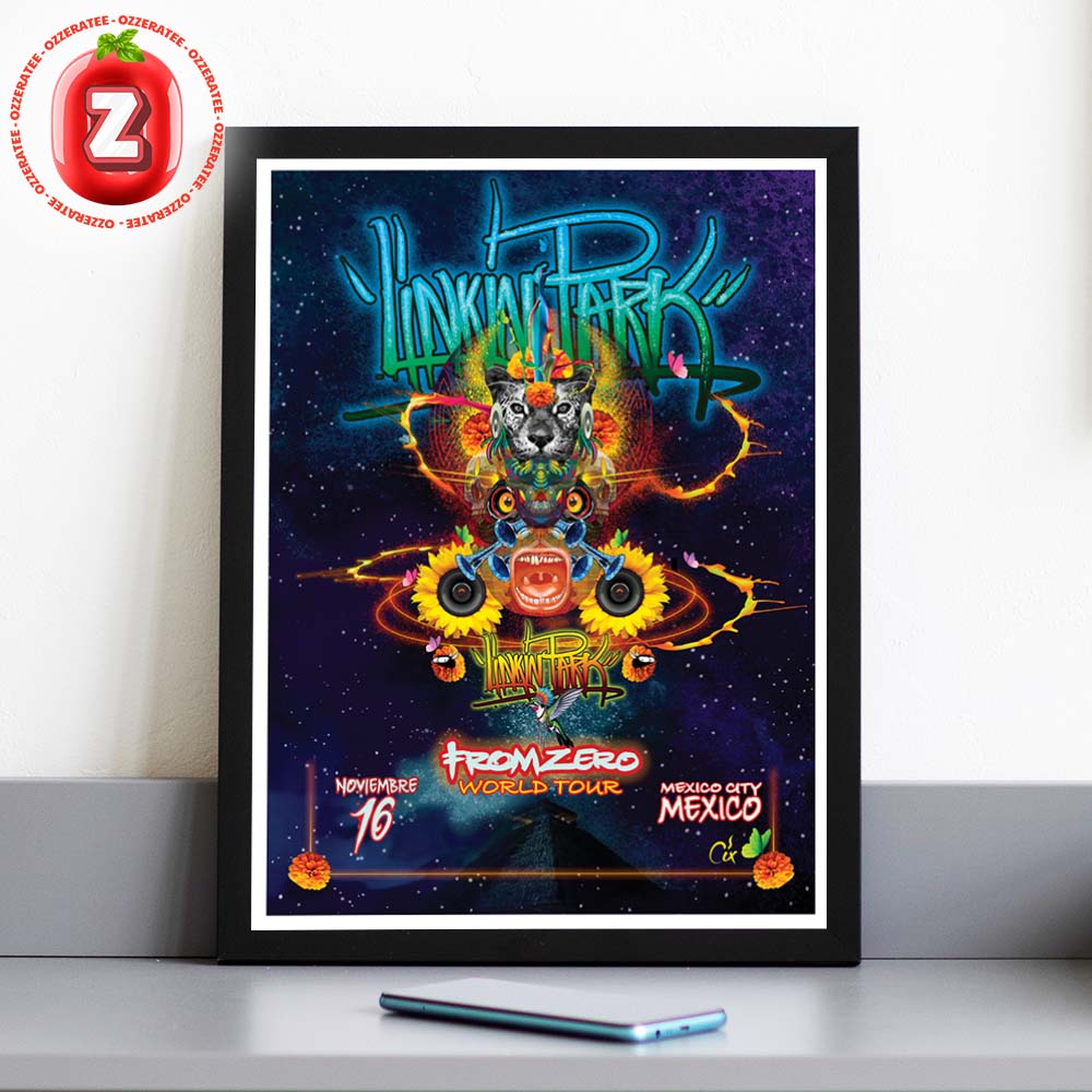 Linkin Park From Zero Tour Poster At Estadio San Marcos In Lima PE On October 28 2025 From Zero World Tour Home Decor Poster Canvas