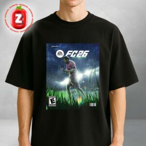 Lionel Messi EA Sports FC26 Poster Great Of All The Time Football Artwork Unisex T-Shirt