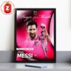 Lionel Messi Player Of The Month MLS Inter Miami 2025 Poster Pink Jersey Edition Home Decor Poster Canvas