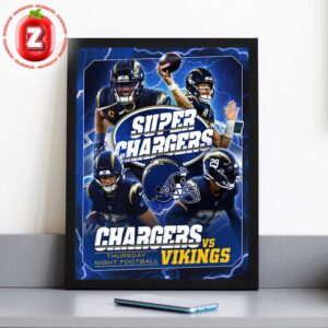 Los Angeles Chargers Vs Minnesota Vikings Game Poster Thursday Night Football NFL 2025 Home Decor Poster Canvas