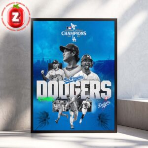 Los Angeles Dodgers 2025 National League Champions MLB Baseball Season Home Decor Poster Canvas