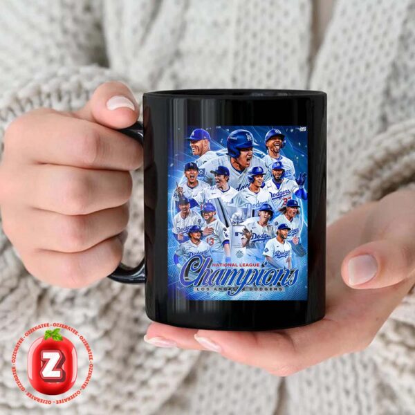 Los Angeles Dodgers Back To Back NL Champions Poster 2025 MLB Baseball Coffee Ceramic Mug