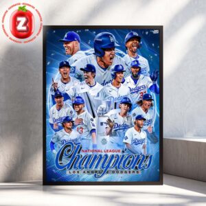 Los Angeles Dodgers Back To Back NL Champions Poster 2025 MLB Baseball Home Decor Poster Canvas