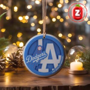 Los Angeles Dodgers Chirstmas Gift Logo Series MLB 2025 Ornament