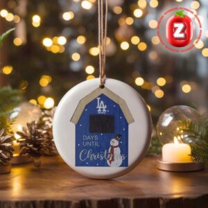 Los Angeles Dodgers Days Until Christmas Day Countdown MLB 2025 Gift Ornament