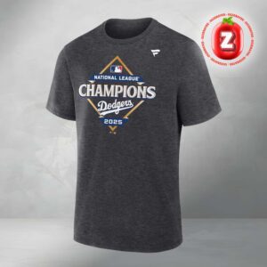Los Angeles Dodgers Fanatics 2025 National League Champions Locker Room Unisex Washed Tee
