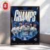 Los Angeles Dodgers Back To Back NL Champions Poster 2025 MLB Baseball Home Decor Poster Canvas