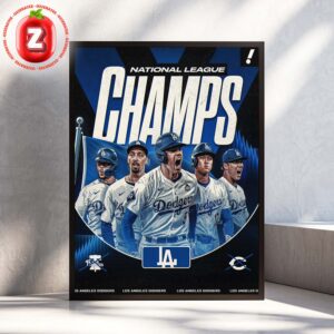 Los Angeles Dodgers National League Champions Poster 2025 MLB Baseball Home Decor Poster Canvas