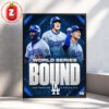 Los Angeles Dodgers National League Champs Poster 2025 MLB Postseason Baseball Home Decor Poster Canvas