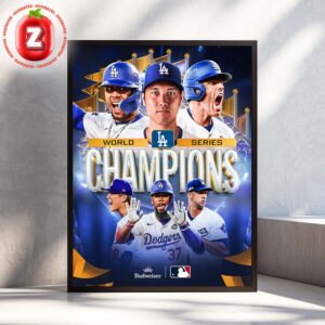 Los Angeles Dodgers World Series Bound Poster 2025 MLB Baseball Home Decor Poster Canvas