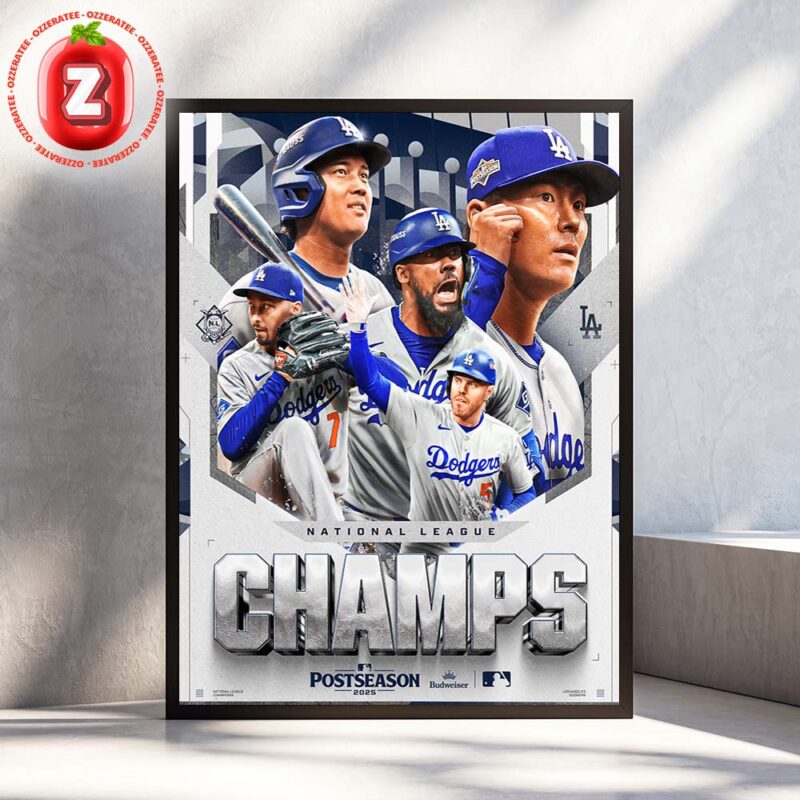 Los Angeles Dodgers World Series Champions Poster 2025 MLB Baseball Home Decor Poster Canvas