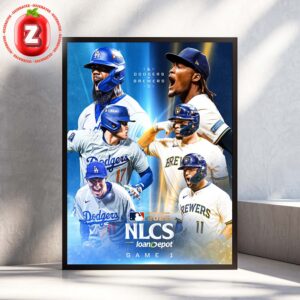 Los Angeles Dodgers vs Milwaukee Brewers 2025 NLCS Game 1 Baseball Matchday Home Decor Poster Canvas