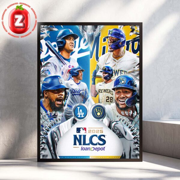 Los Angeles Dodgers vs Milwaukee Brewers NLCS 2025 MLB Baseball Championship Series Home Decor Poster Canvas