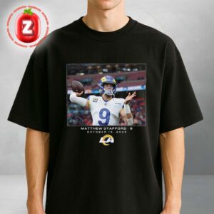 Los Angeles Rams Matthew Stafford Black NFL Flash Features Week 7 Unisex T-Shirt