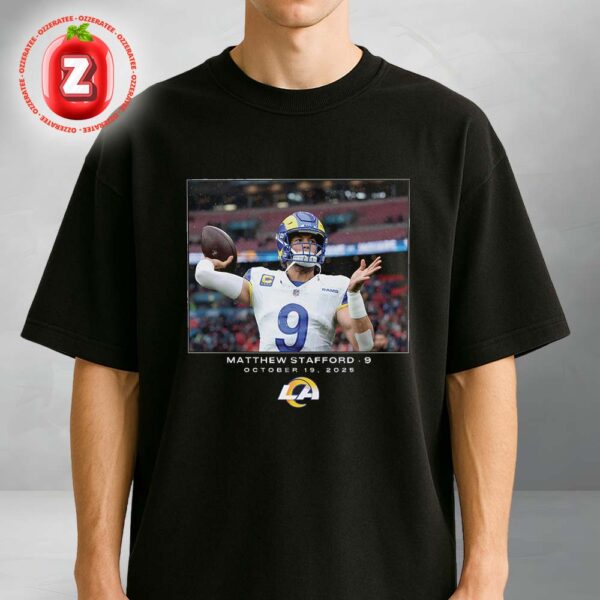 Los Angeles Rams Matthew Stafford Black NFL Flash Features Week 7 Unisex T-Shirt
