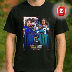 Los Angeles Rams vs Jacksonville Jaguars 2025 NFL London Game Poster Matchup Unisex T-Shirt