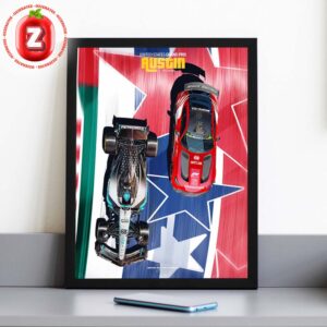Mercedes AMG F1 United States Grand Prix Austin Poster 2025 American Flag Track Design Home Decor Poster Canvas