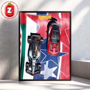 Mercedes AMG Petronas F1 Team Poster At Circuit Of The Americas In Austin On October 2025 United States Grand Prix Artwork Home Decor Poster Canvas