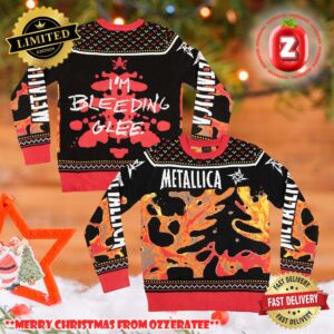 Metallica 2025 I’m Bleeding Glee Holiday Ugly Sweater For Mens And Womens Gift