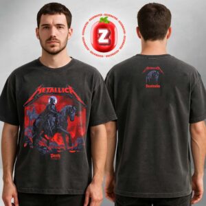 Metallica M72 Perth Pop-Up Merch Tee For Australia At AU Australia Optus Stadium On November 1 2025 Two Sides Unisex Washed Tee