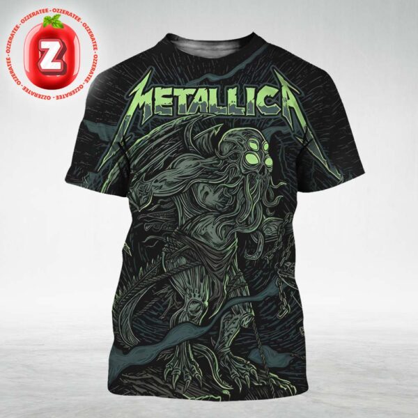 Metallica Venue Poster At Vertebrae33 Booth 1074 In New York City On October 9 2025 New York Comic Con And Justice For Ktulu Edition All Over Print Shirt