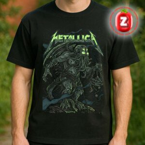 Metallica Venue Poster At Vertebrae33 Booth 1074 In New York City On October 9 2025 New York Comic Con And Justice For Ktulu Edition Unisex T-Shirt