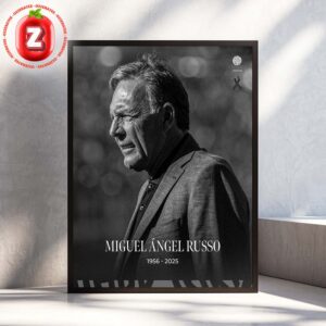 Miguel Ángel Russo Tribute Poster In Remembrance By River Plate Argentina Football Coach 1956 To 2025 Home Decor Poster Canvas