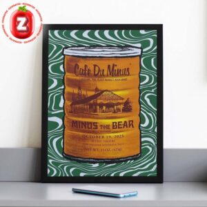 Minus The Bear Concert Poster At Civic Theatre In New Orleans Louisiana On October 19 2025 Cafe Du Minus Vintage Tin Can Design Home Decor Poster Canvas
