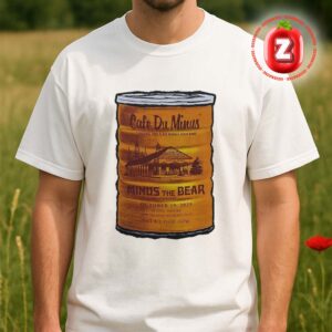 Minus The Bear Concert Poster At Civic Theatre In New Orleans Louisiana On October 19 2025 Cafe Du Minus Vintage Tin Can Design Unisex T-Shirt