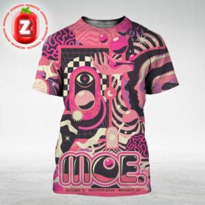 Moe. Tour Poster At Brooklyn Bowl In New York On October 10 2025 Rock The Pink Edition Psychedelic Artwork All Over Print Shirt