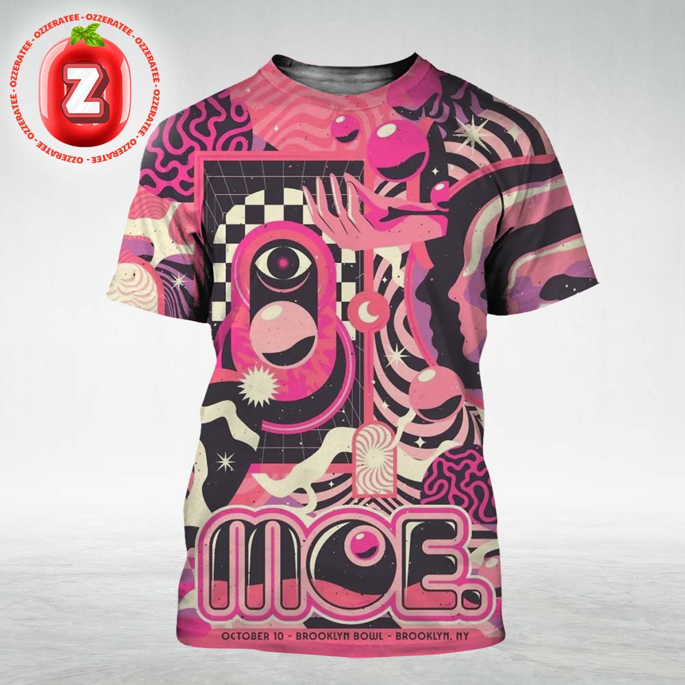 Moe. Tour Poster At Brooklyn Bowl In New York On October 10 2025 Rock The Pink Edition Psychedelic Artwork All Over Print Shirt