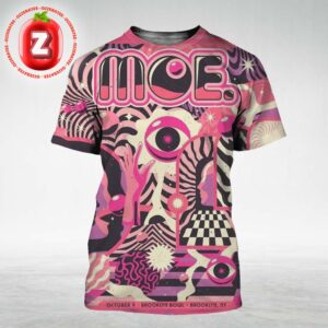 Moe. Tour Poster At Brooklyn Bowl In New York On October 9 2025 Rock The Pink Edition Psychedelic Artwork All Over Print Shirt
