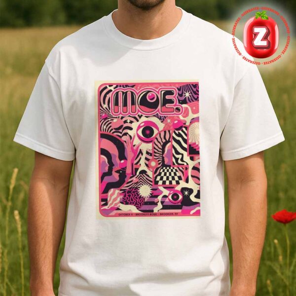 Moe. Tour Poster At Brooklyn Bowl In New York On October 9 2025 Rock The Pink Edition Psychedelic Artwork Unisex T-Shirt