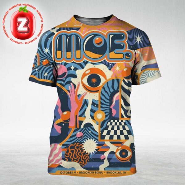 Moe. Tour Poster At Brooklyn Bowl In New York On October 9 2025 Standard Version Psychedelic Artwork All Over Print Shirt