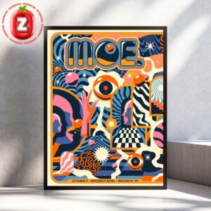 Moe. Tour Poster At Brooklyn Bowl In New York On October 9 2025 Standard Version Psychedelic Artwork Home Decor Poster Canvas
