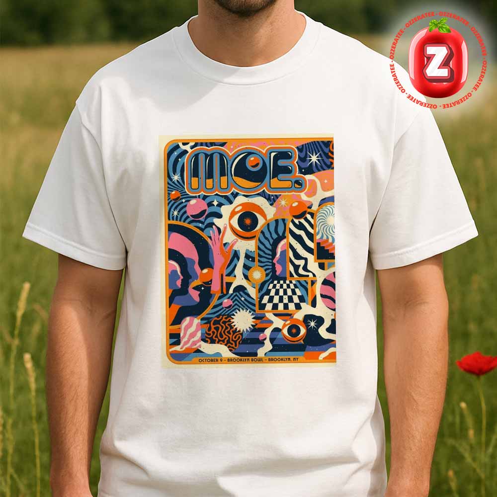 Moe. Tour Poster At Brooklyn Bowl In New York On October 9 2025 Standard Version Psychedelic Artwork Unisex T-Shirt