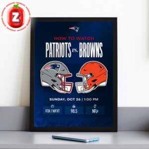 New England Patriots Vs Cleveland Browns Game Poster NFL Week 8 Matchup Football 2025 Home Decor Poster Canvas