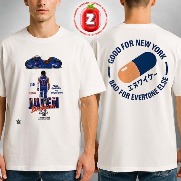 New York Knicks Jalen Brunson The Garden Vs Everybody Good For New York NBA Season 2025 Two Sides Unisex T-Shirt