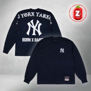 New York Yankees Mitchell & Ness Born X Raised in New York All Over Print Long Sleeve Arch