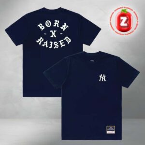 New York Yankees Mitchell & Ness Born X Raised in New York Town All Over Print Shirt