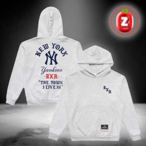 New York Yankees Mitchell & Ness Born X Raised in New York Town Pullover All Over Print Hoodie