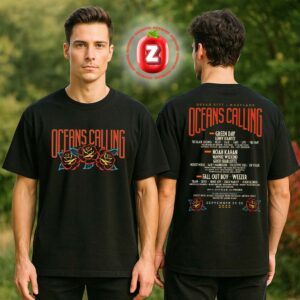 Oceans Calling Festival 2025 Rose Lineup Two Sides Unisex T-Shirt