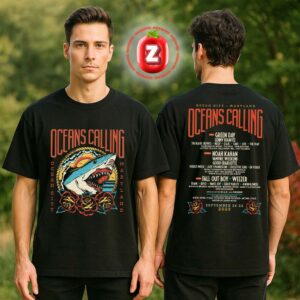 Oceans Calling Festival 2025 Shark Lineup Two Sides Unisex T-Shirt