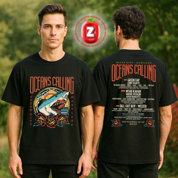Oceans Calling Festival 2025 Shark Lineup Two Sides Unisex T-Shirt