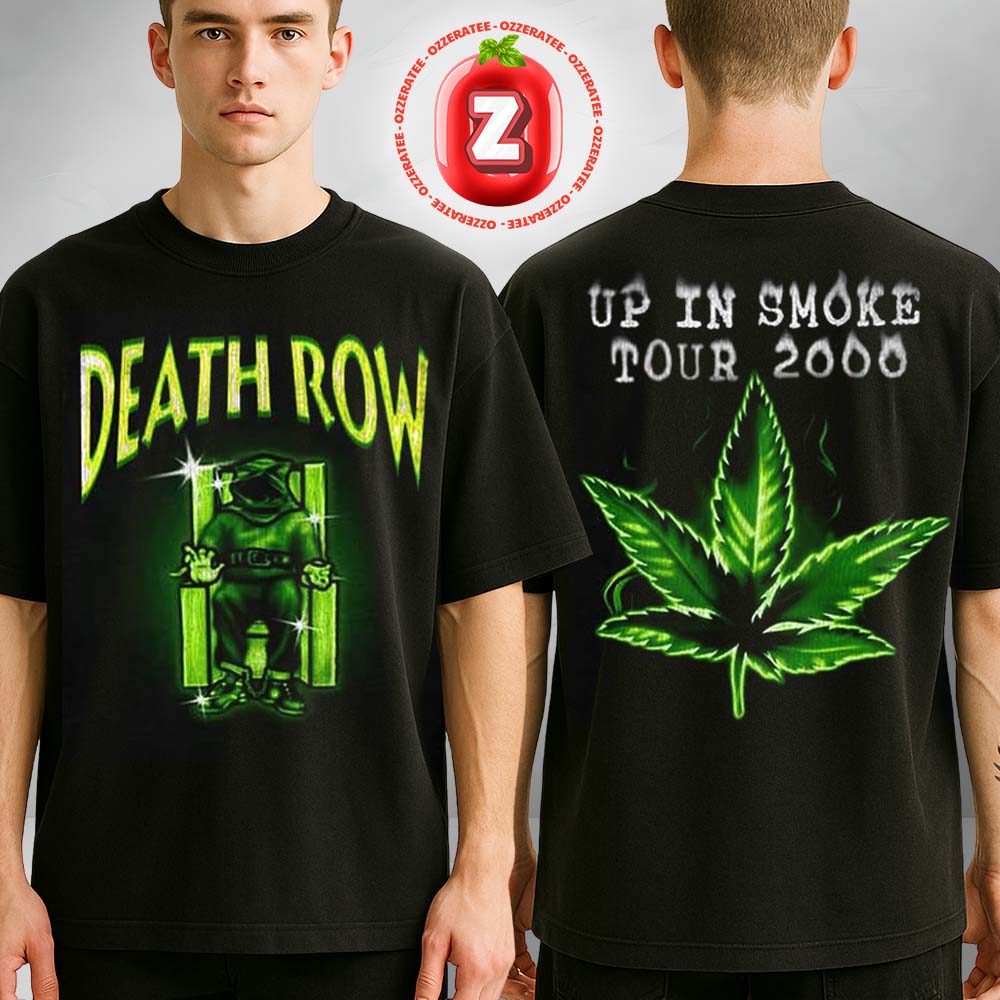 Official Death Row x Snoop Dogg Up In Smoke Tour 2000 Merch Two Sides Unisex T-Shirt Official Death Row x Snoop Dogg Up In Smoke Tour 2000 Merch Two Sides Unisex T-Shirt
